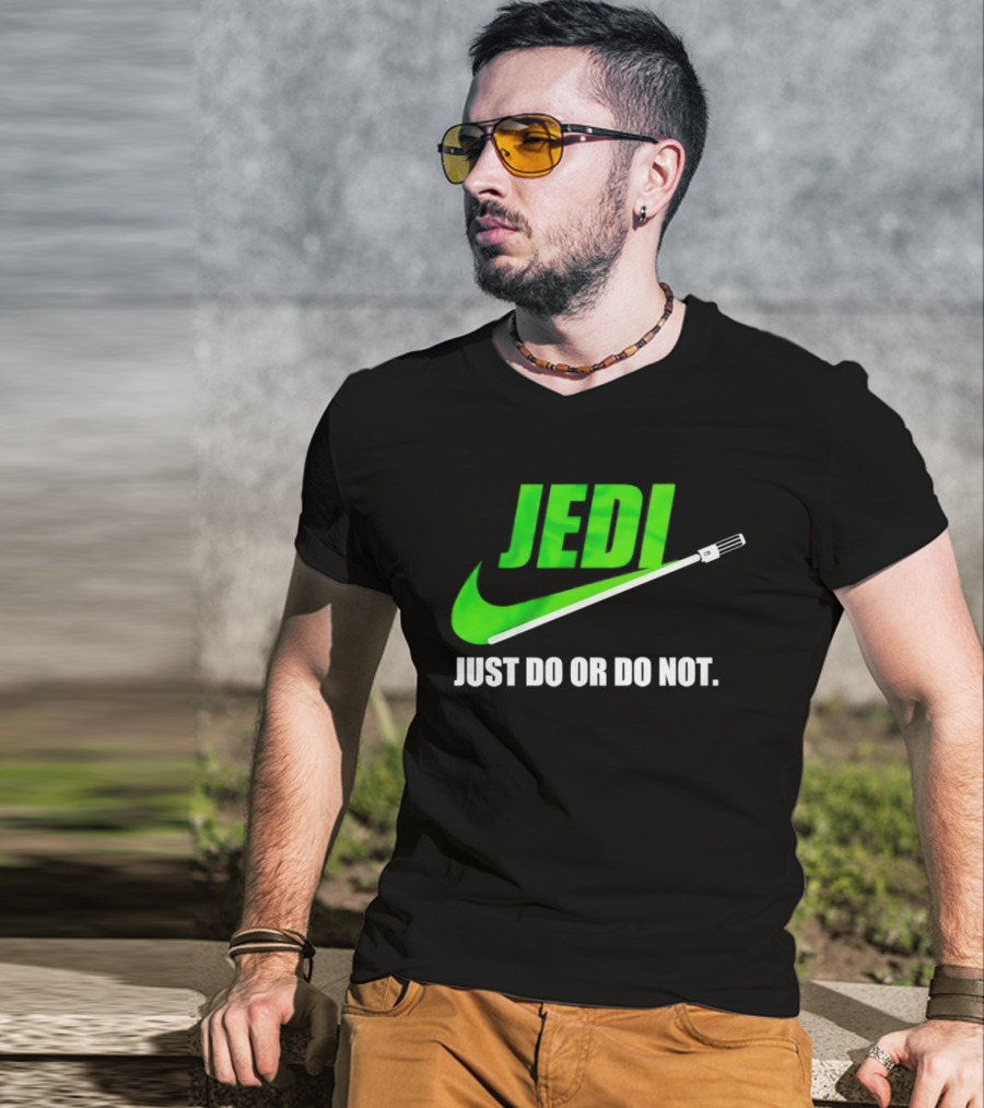 Jedi Just Do Or Do Not Lightsaber Swoosh T-Shirt