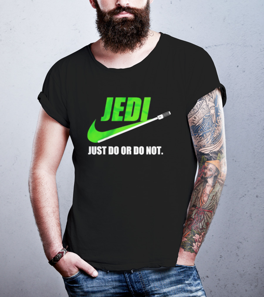 Jedi Just Do Or Do Not Lightsaber Swoosh T-Shirt