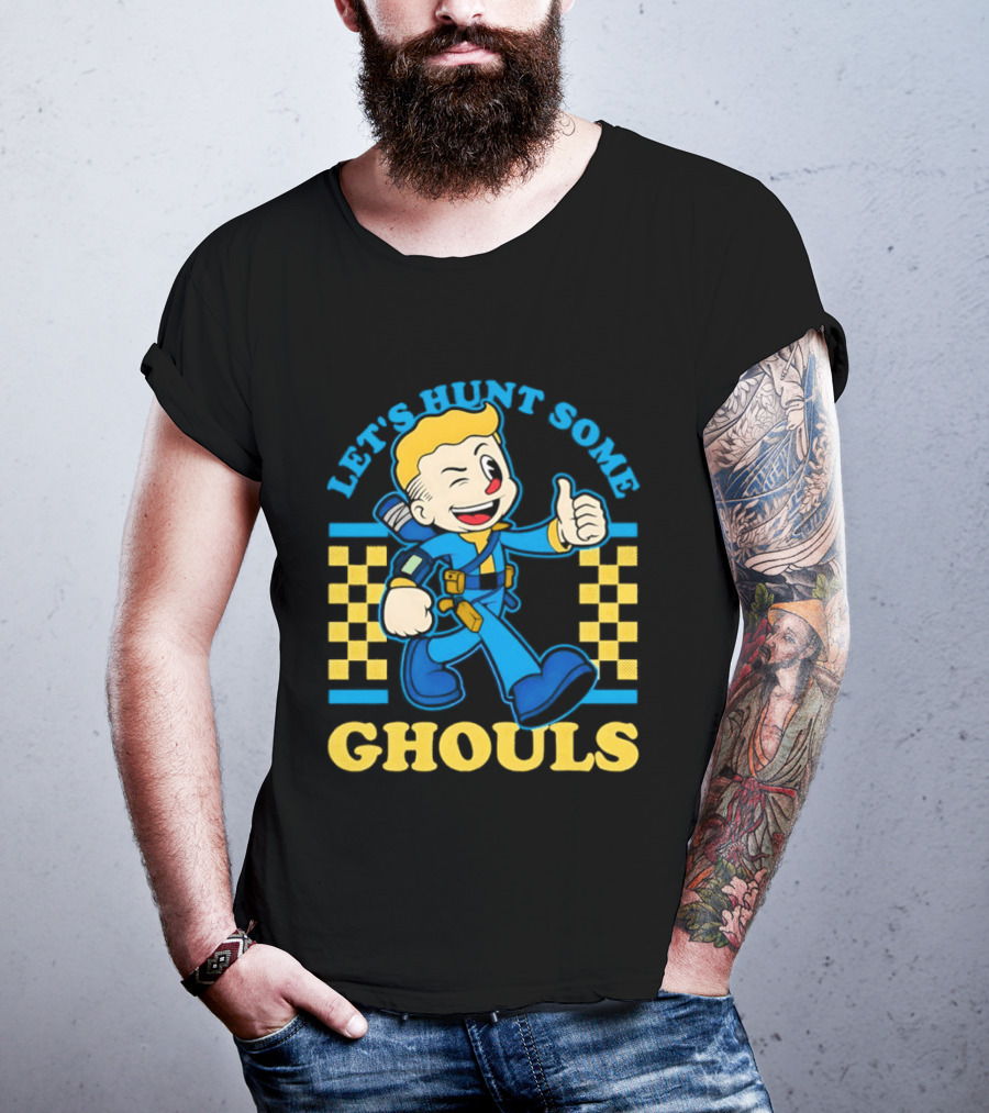 Let's Hunt Some Ghouls Vault Boy Thumbs Up Adventure T-Shirt