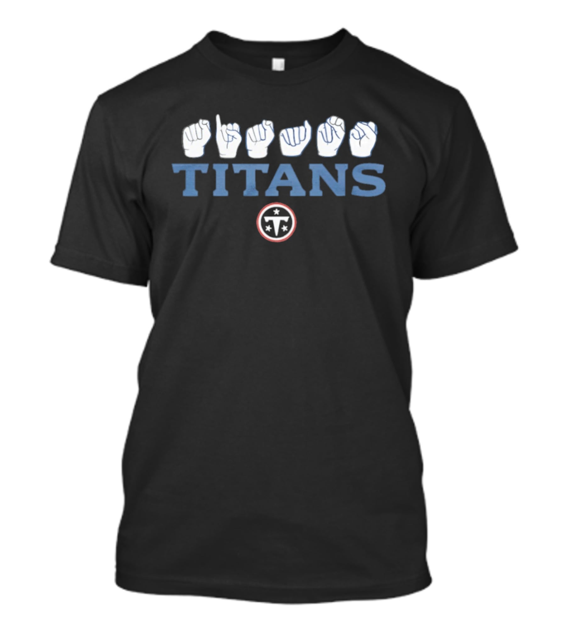 Love Sign Tennessee Titans National Football League Center Chest T-Shirt