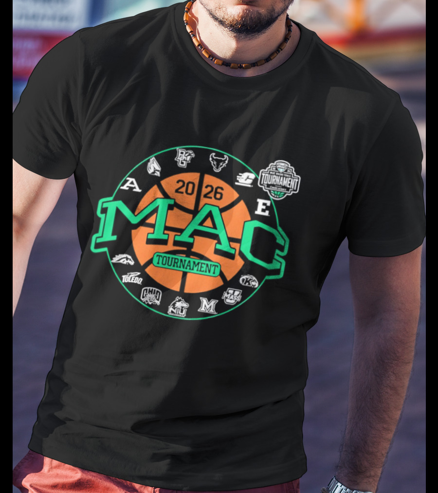 MAC Basketball Tournament Team Emblems And Logos T-Shirt