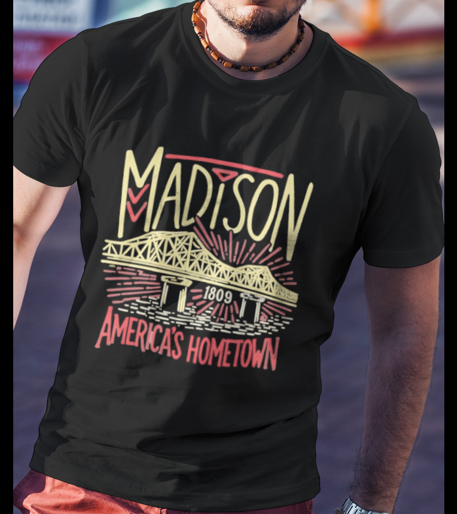 Madison 1809 America's Hometown Bridge T-Shirt