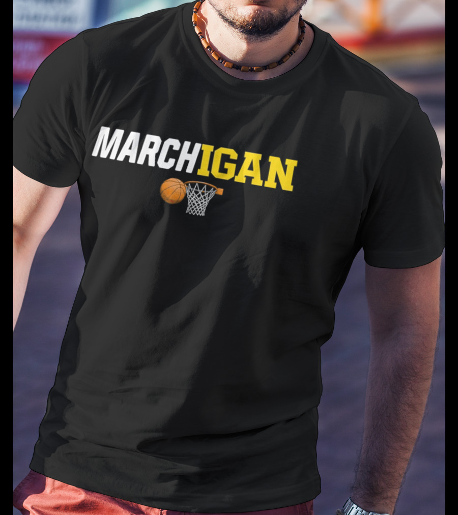 Marchigan Basketball Michigan Wolverines March Madness T-Shirt