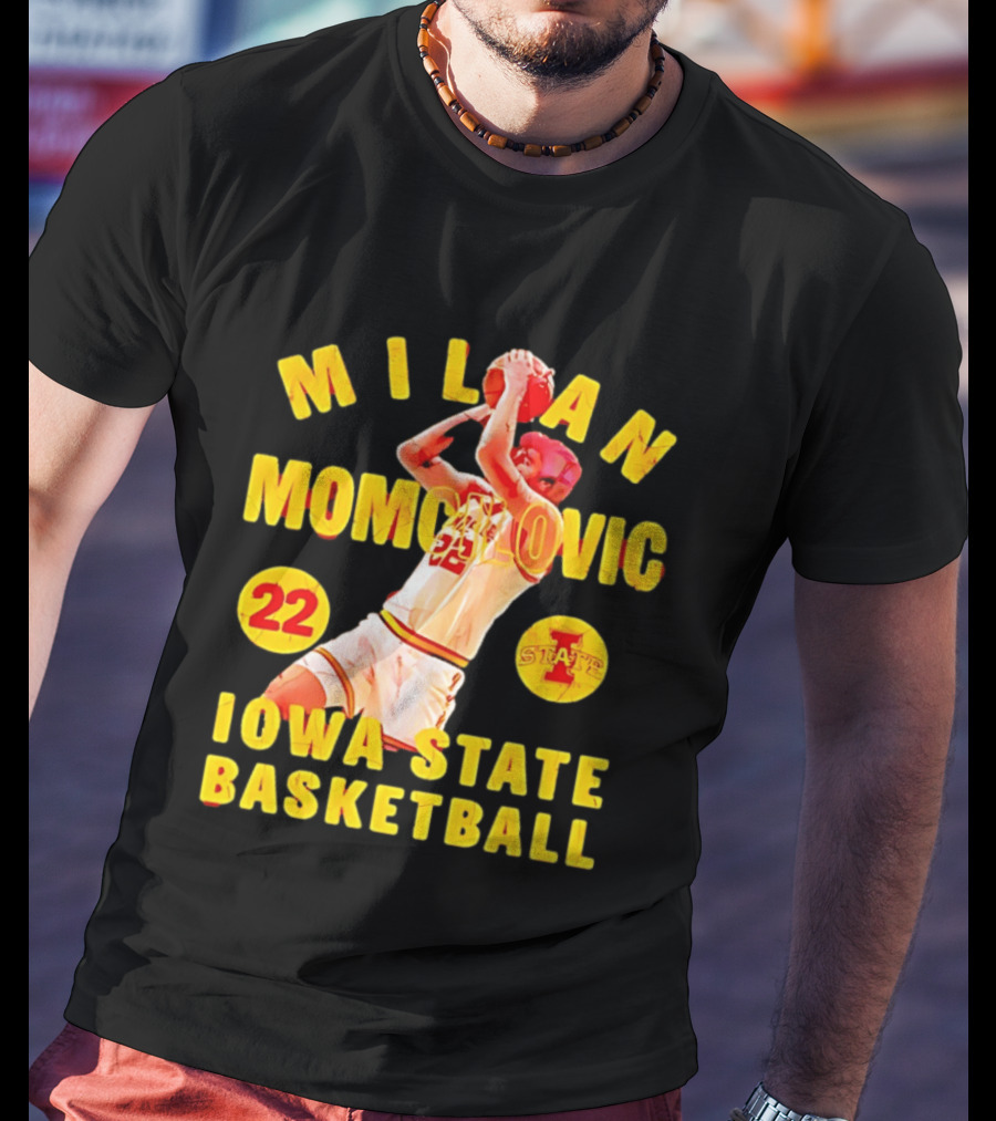 Milan Momcilovic 22 Iowa State Cyclones Basketball State 2026 T-Shirt