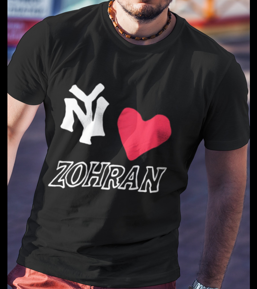 NY Yankees Heart Zohran T-Shirt
