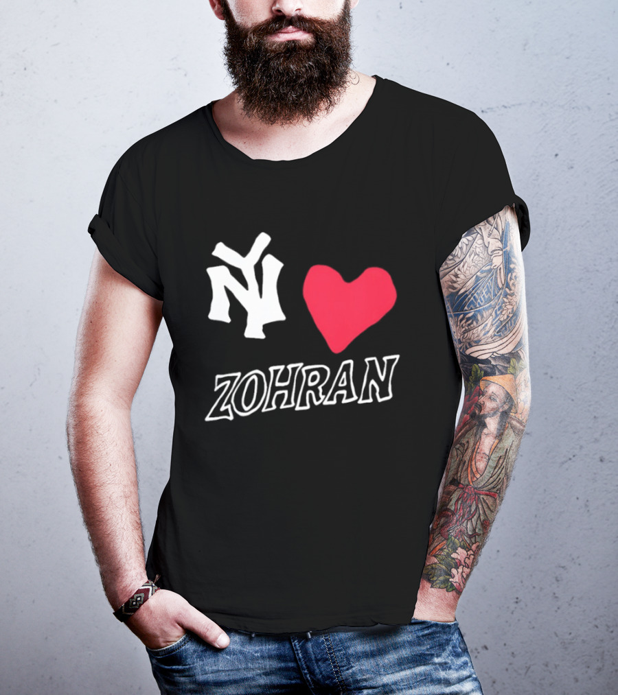 NY Yankees Heart Zohran T-Shirt