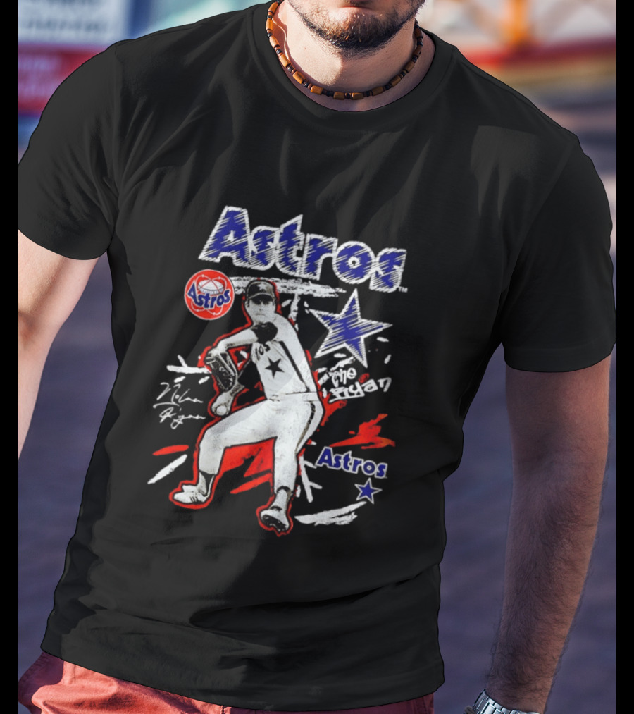 Houston Astros Nolan Ryan Pitching Legend T-Shirt