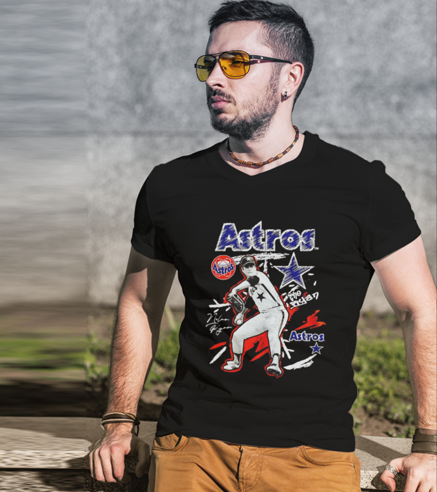 Houston Astros Nolan Ryan Pitching Legend T-Shirt