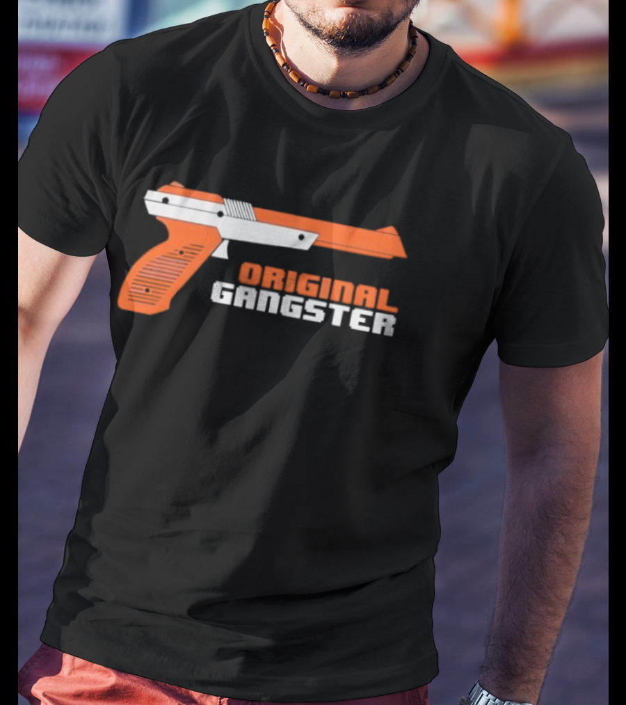 Original Gangster Orange Video Game Zapper Gun T-Shirt