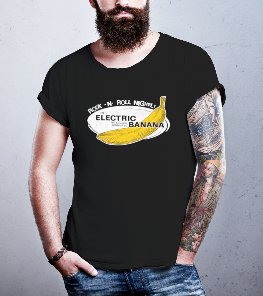 Rock N Roll Nightly Electric Banana Pittsburgh PA Vintage Retro Music Venue T-Shirt
