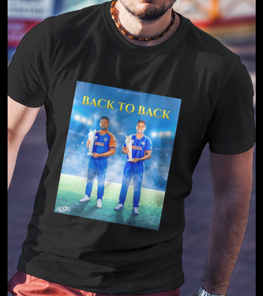 Back To Back India T20 World Cup Rohit Sharma Suryakumar Yadav T-Shirt
