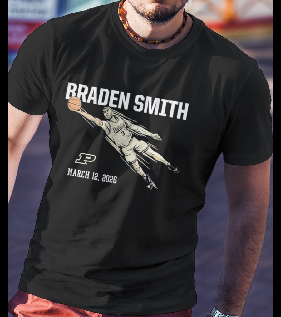 Purdue Basketball Braden Smith Diving March 12 2026 T-Shirt
