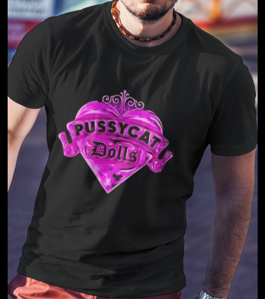 Pussycat Dolls Pink Heart Emblem Fashion T-Shirt