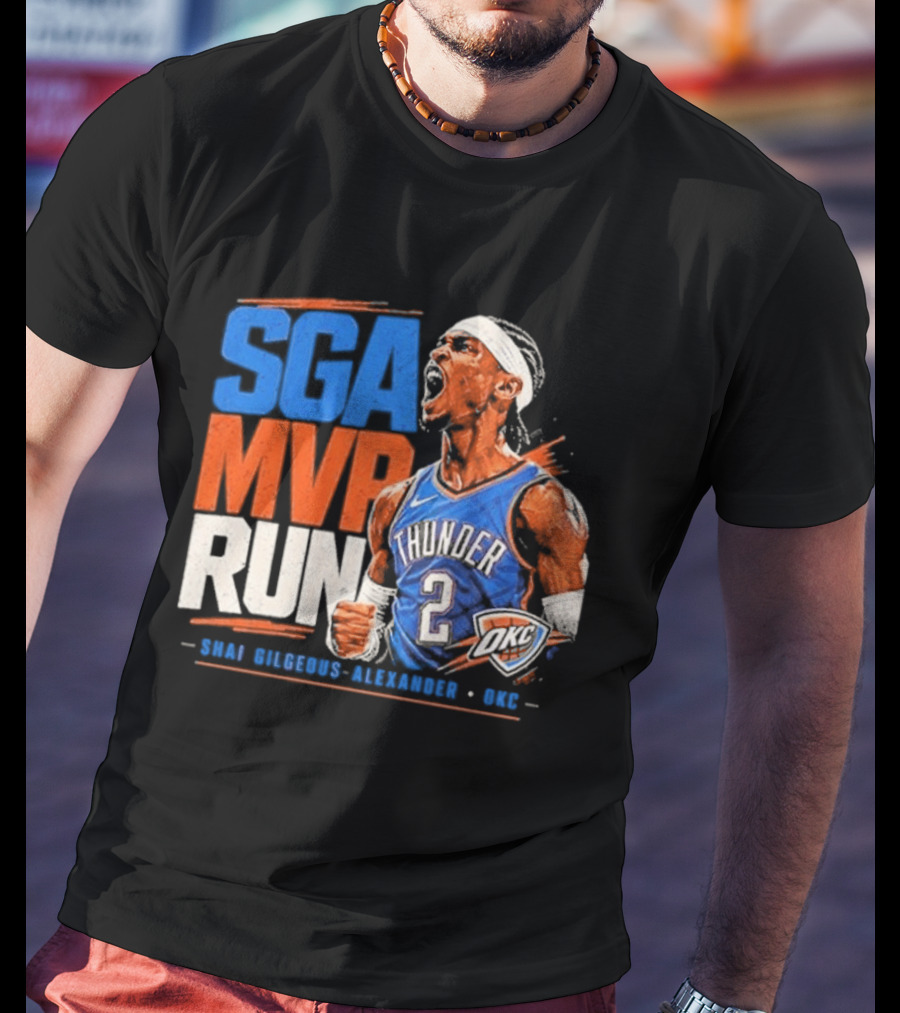 SGA MVP Run Shai Gilgeous Alexander OKC Thunder 2 T-Shirt