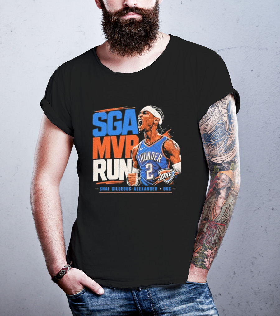 SGA MVP Run Shai Gilgeous Alexander OKC Thunder 2 T-Shirt