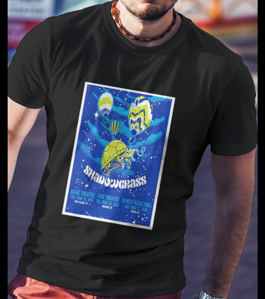 Shadowgrass Colorado 2026 Tour Aggie Theatre Fox Theatre 10 Mile Music Hall T-Shirt