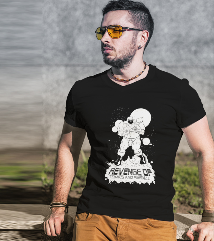 Revenge Of Comics And Pinball Spacesuit Cosmic Warrior Planet Battle T-Shirt