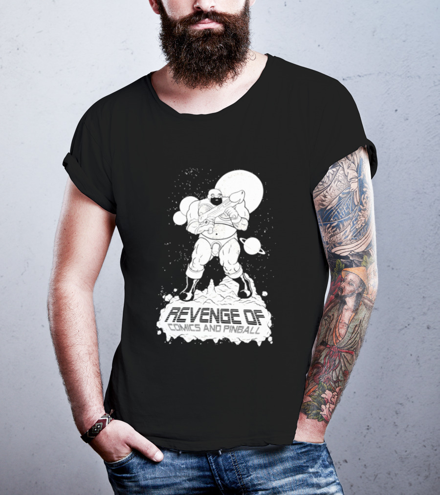 Revenge Of Comics And Pinball Spacesuit Cosmic Warrior Planet Battle T-Shirt