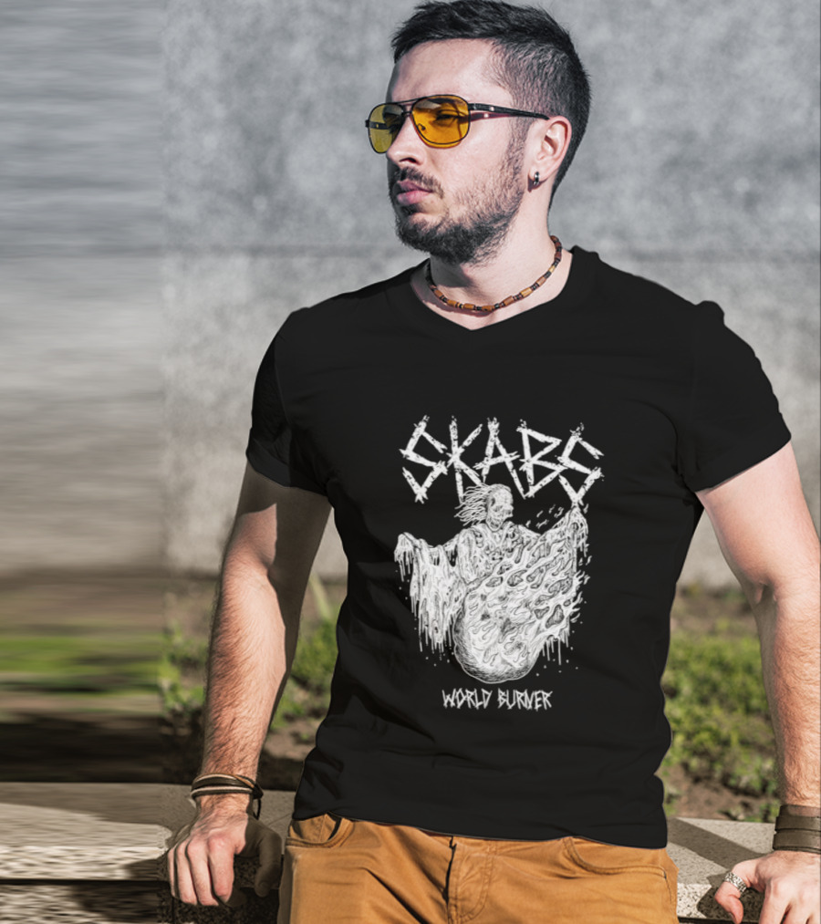 SKABS World Burner Skeleton Phantom Graffiti T-Shirt