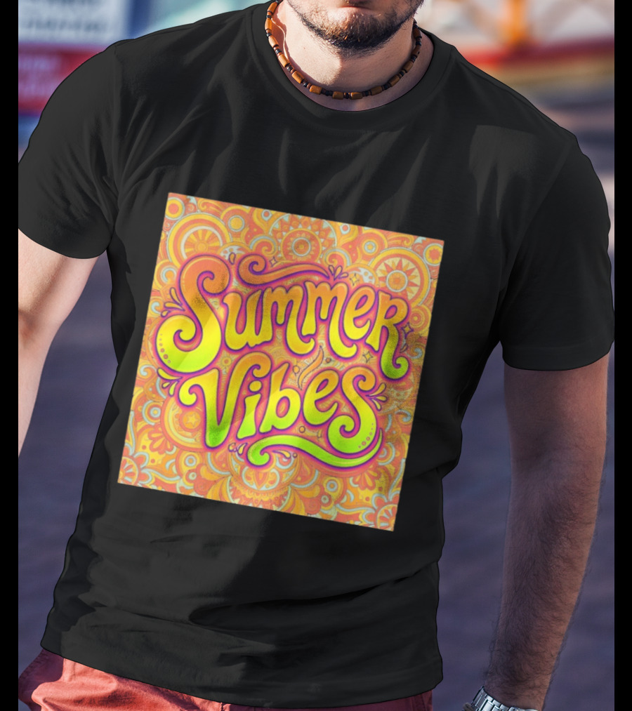 Summer Vibes Psychedelic Groove Floral T-Shirt