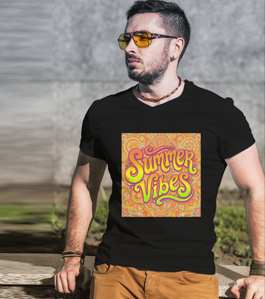 Summer Vibes Psychedelic Groove Floral T-Shirt