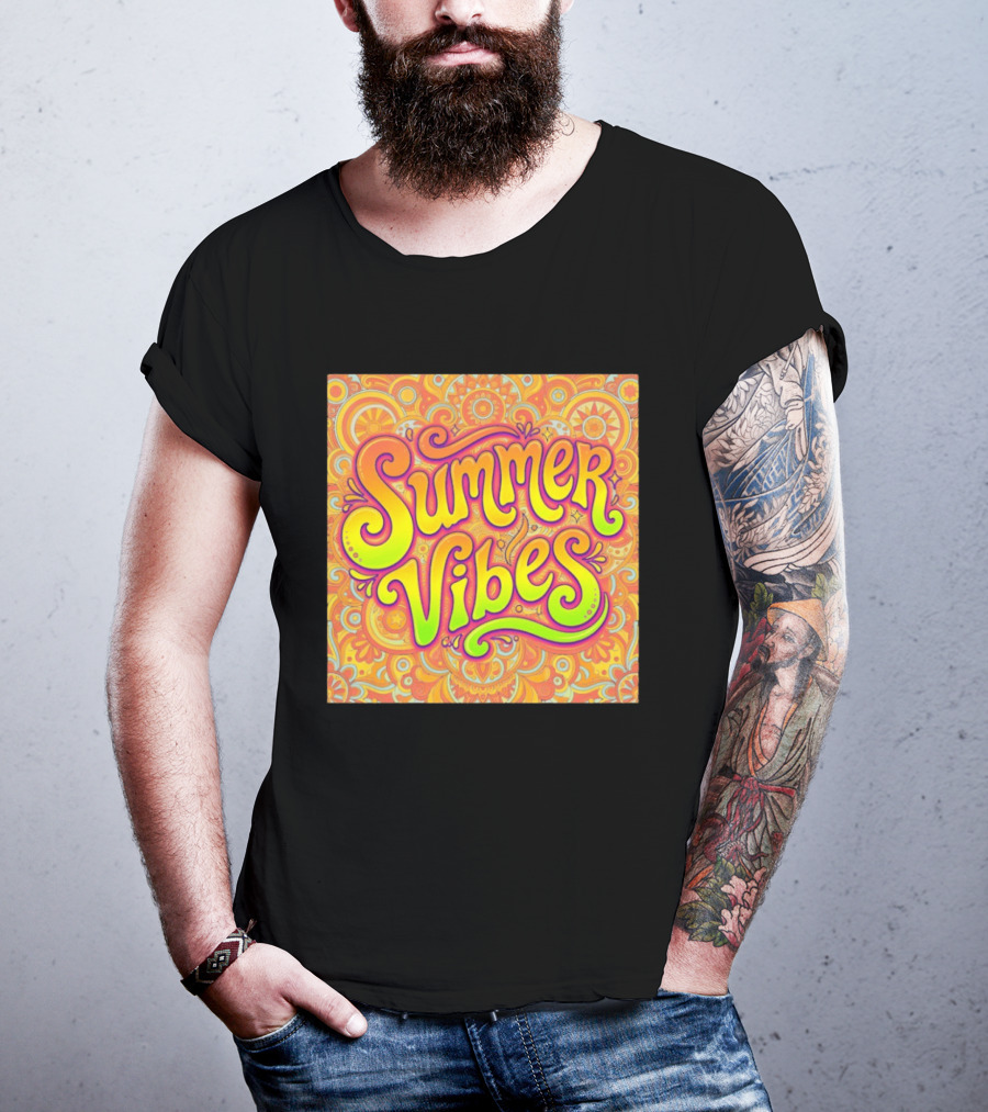 Summer Vibes Psychedelic Groove Floral T-Shirt