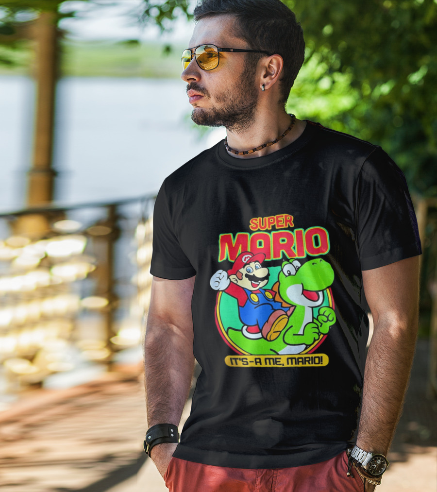 Super Mario Yoshi It's A Me Mario Nostalgic Adventure T-Shirt