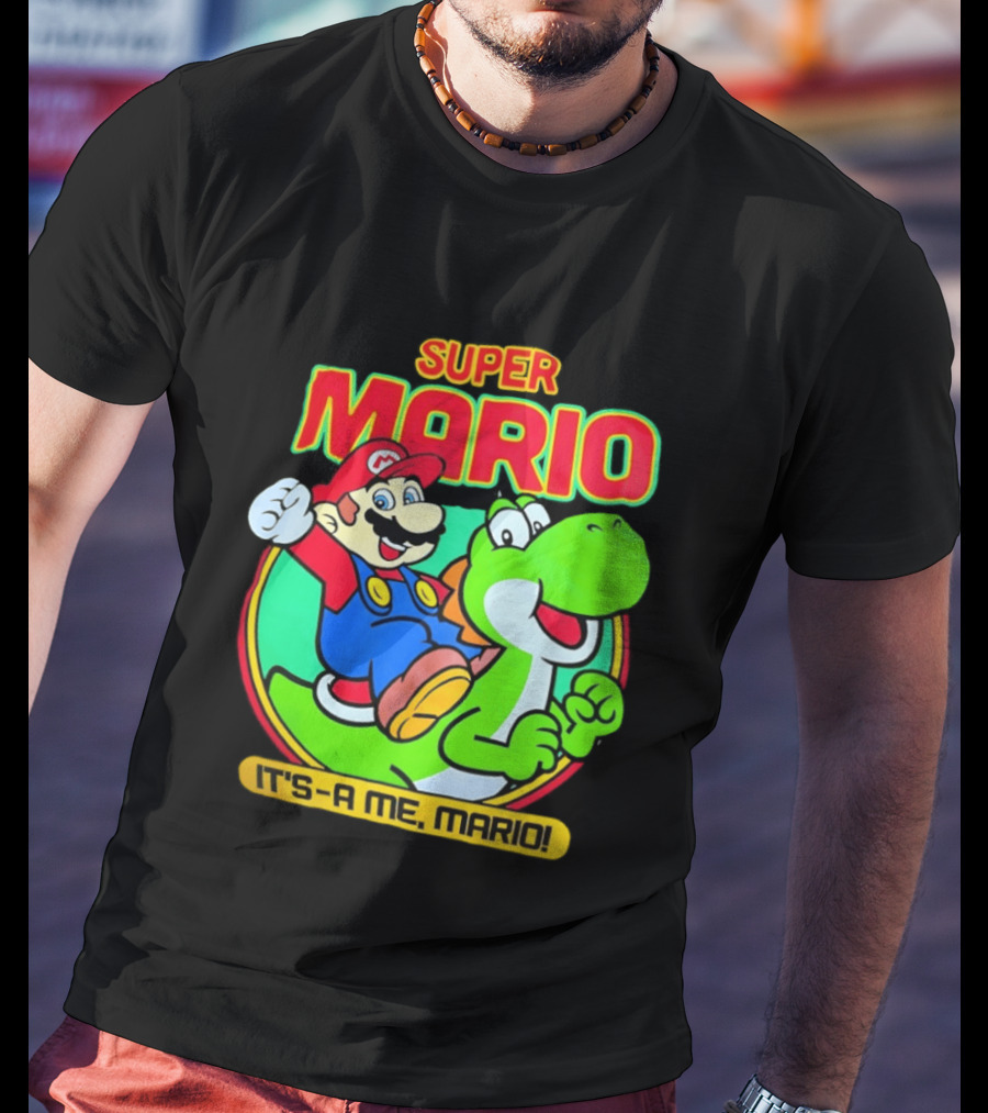 Super Mario Yoshi It's A Me Mario Nostalgic Adventure T-Shirt