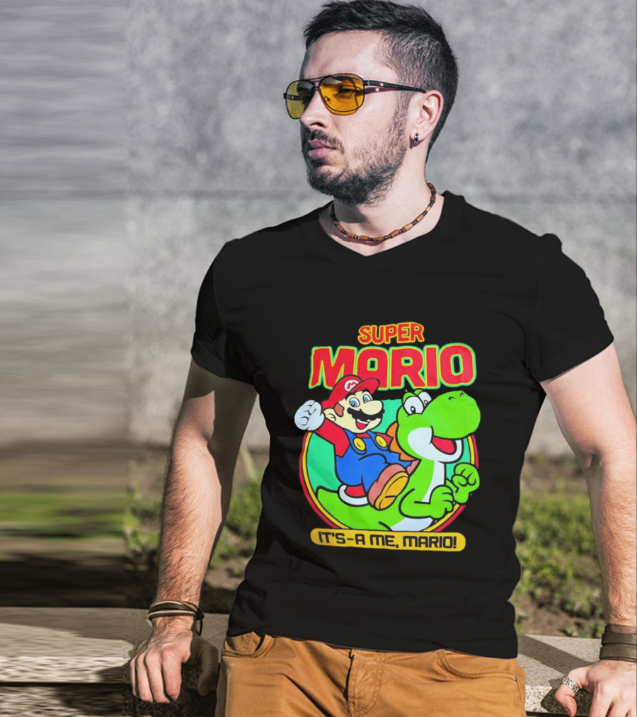 Super Mario Yoshi It's A Me Mario Nostalgic Adventure T-Shirt