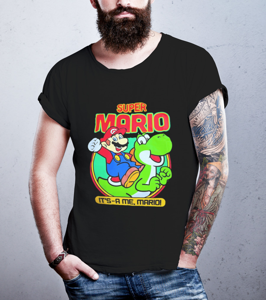Super Mario Yoshi It's A Me Mario Nostalgic Adventure T-Shirt