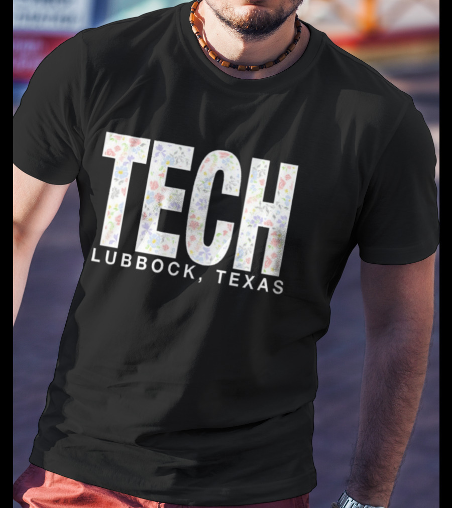 Texas Tech Lubbock Texas Floral Print T-Shirt