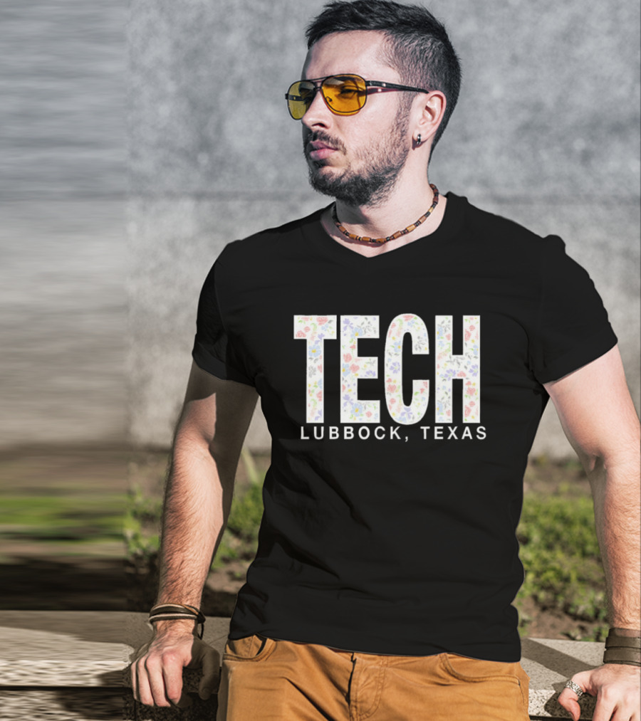 Texas Tech Lubbock Texas Floral Print T-Shirt