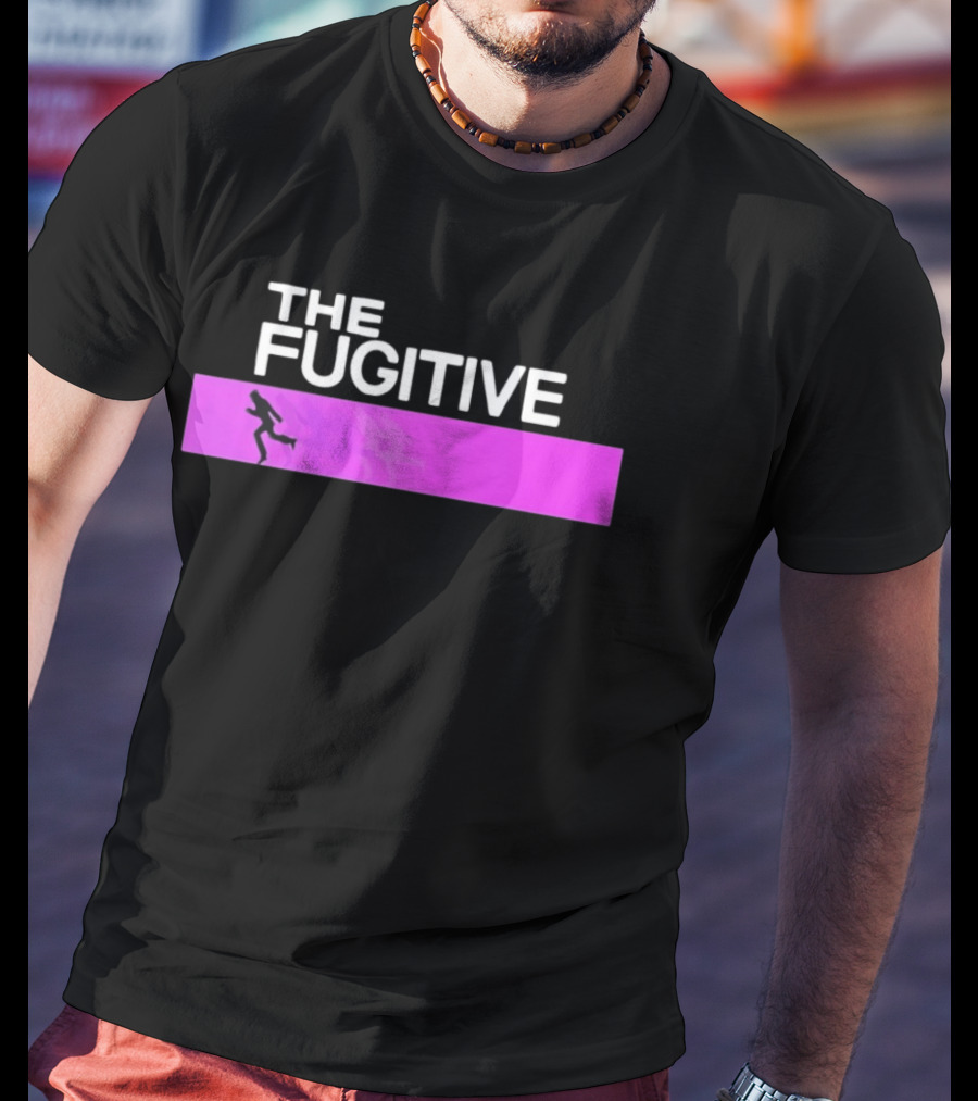 The Fugitive Silhouette Running On Purple Bar T-Shirt