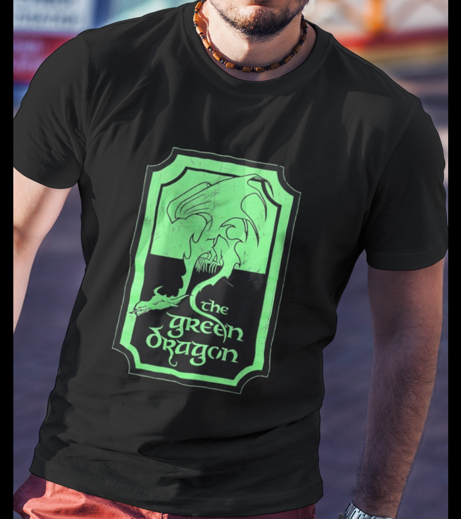 The Green Dragon Lord Of The Rings Fantasy Tavern T-Shirt