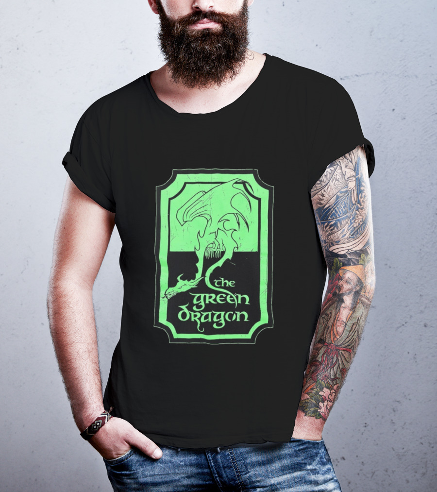 The Green Dragon Lord Of The Rings Fantasy Tavern T-Shirt