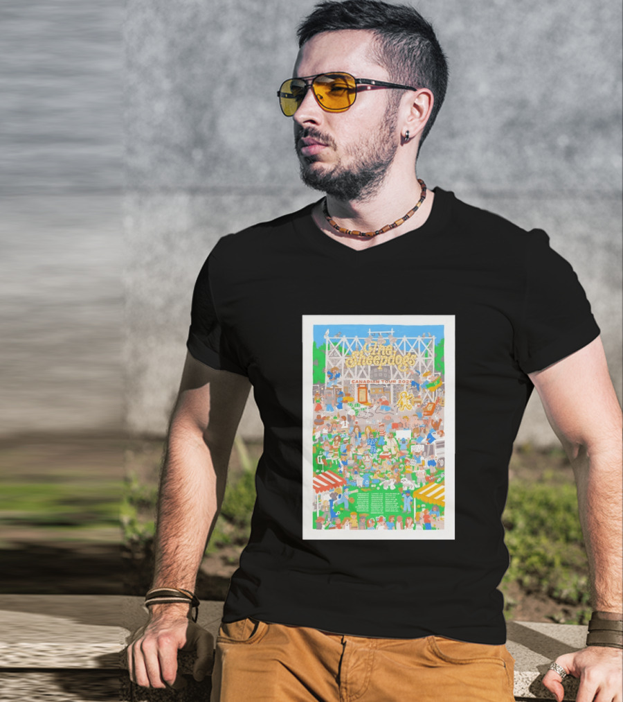 The Sheepdogs Canadian Tour 2026 Colorful Festival Scene With Crowd And Marquee T-Shirt
