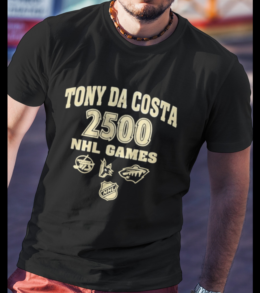 Tony Da Costa 2500 NHL Games Dallas Stars Arizona Coyotes Minnesota Wild NHL T-Shirt