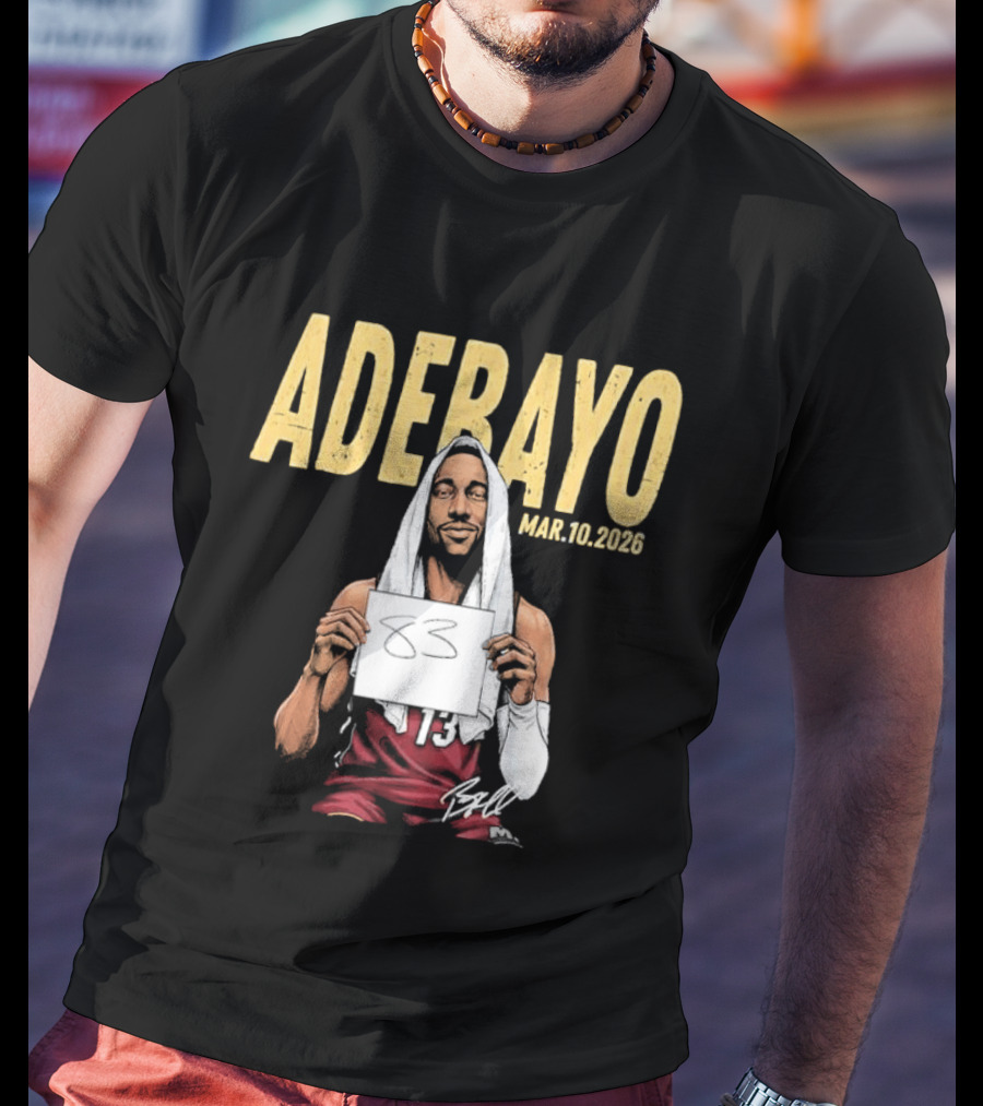 Ultimate Bam Adebayo Career High 83 Miami Basketball March 10 2026 T-Shirt