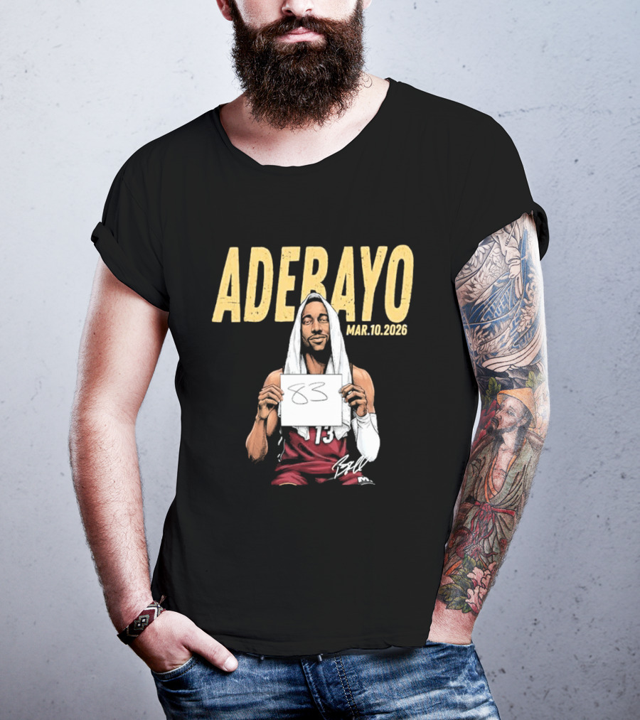 Ultimate Bam Adebayo Career High 83 Miami Basketball March 10 2026 T-Shirt