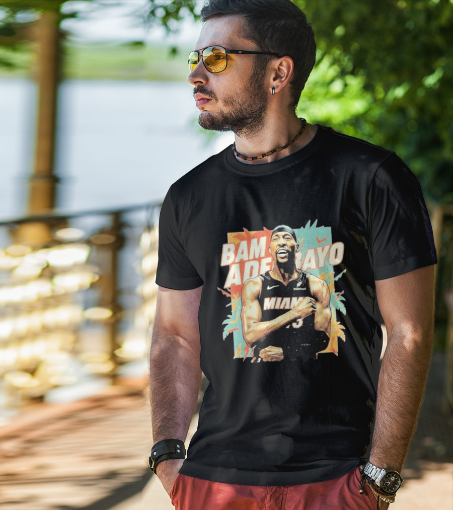 Bam Adebayo Miami Basketball NBA Star Tropical Vibes T-Shirt