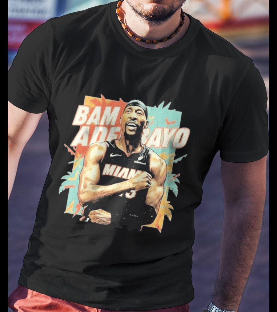 Bam Adebayo Miami Basketball NBA Star Tropical Vibes T-Shirt