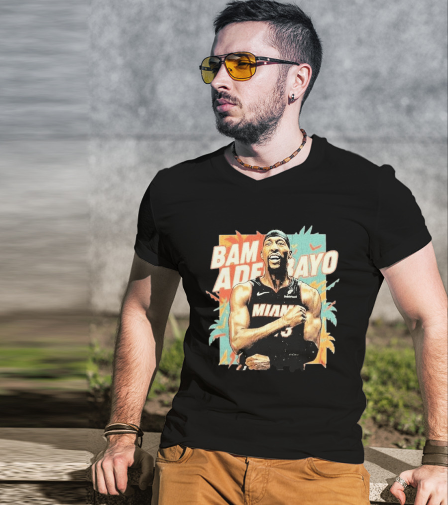Bam Adebayo Miami Basketball NBA Star Tropical Vibes T-Shirt