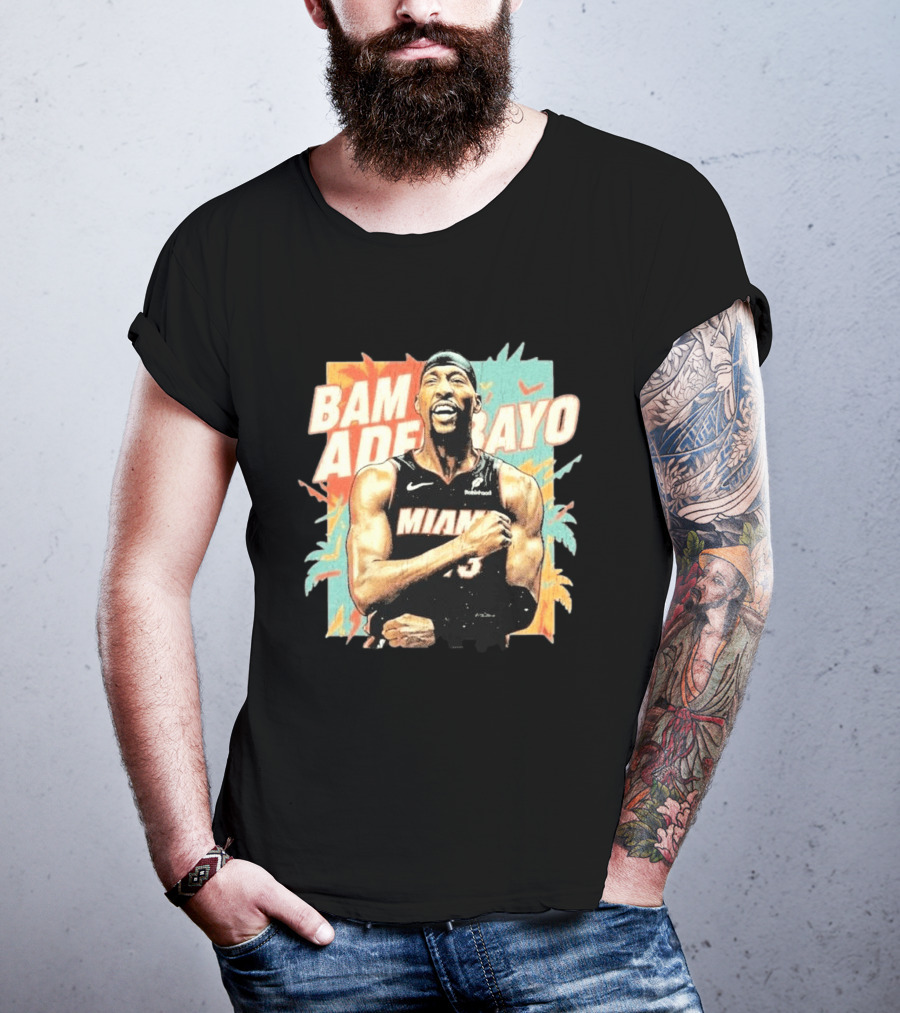 Bam Adebayo Miami Basketball NBA Star Tropical Vibes T-Shirt