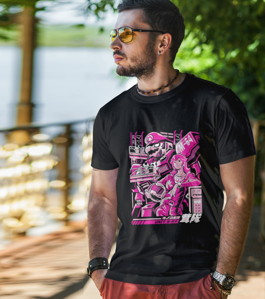 Unit M 64 Mario Mech M 64 Princess Peach T-Shirt