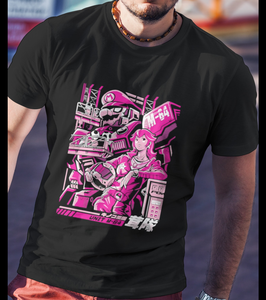Unit M 64 Mario Mech M 64 Princess Peach T-Shirt