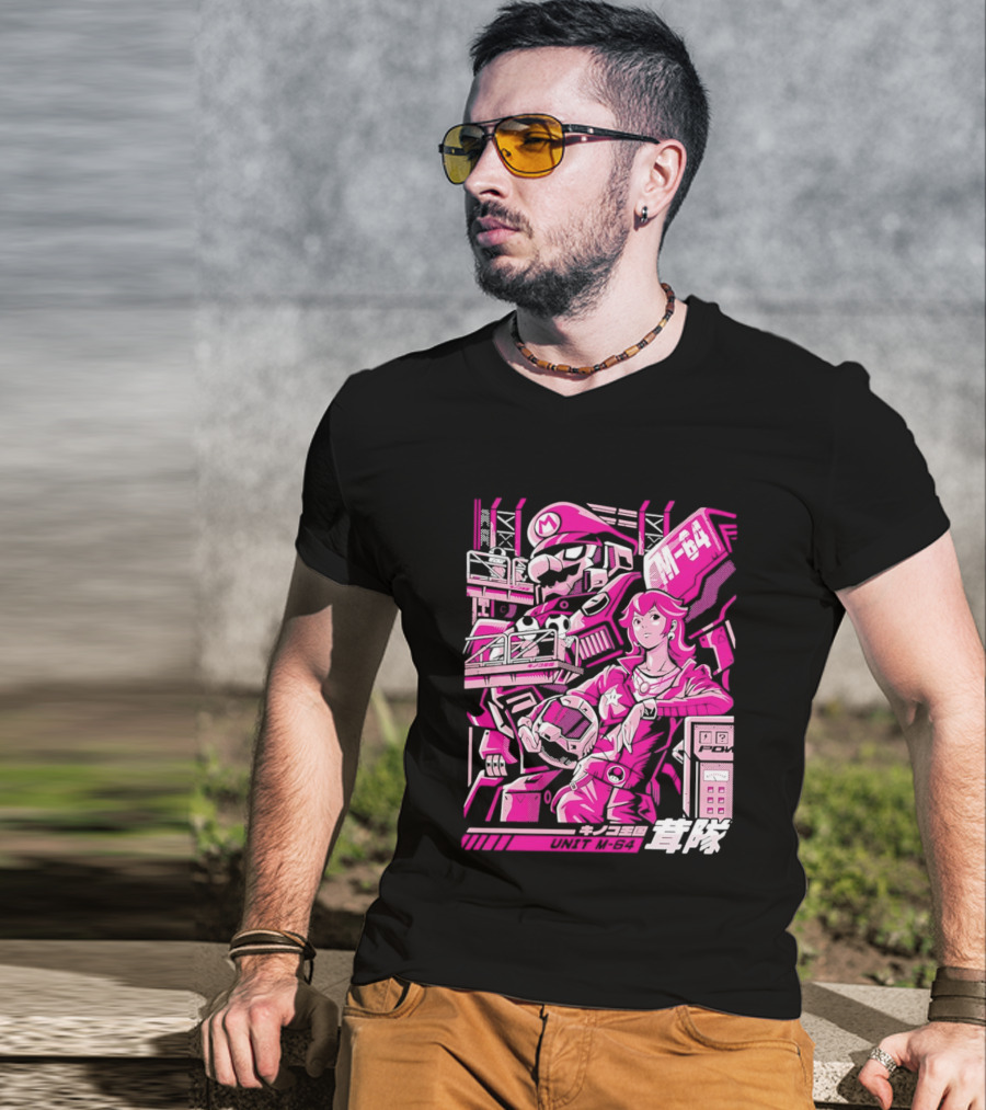 Unit M 64 Mario Mech M 64 Princess Peach T-Shirt
