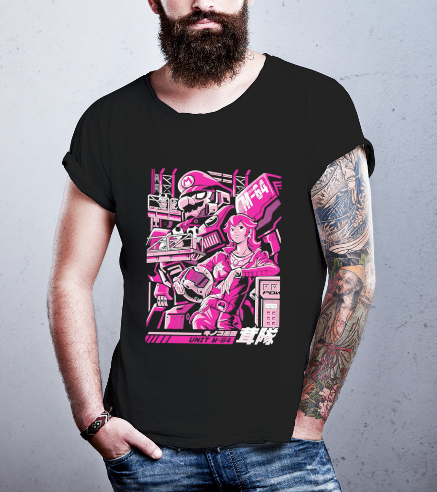 Unit M 64 Mario Mech M 64 Princess Peach T-Shirt