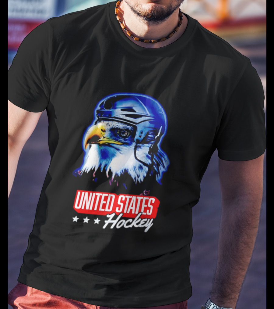 United States Hockey Eagle Helmet Stars T-Shirt