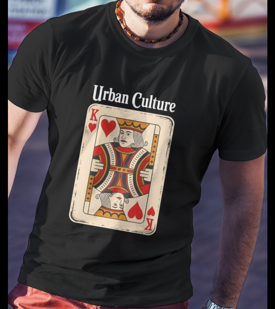 Urban Culture King Of Hearts Card T-Shirt