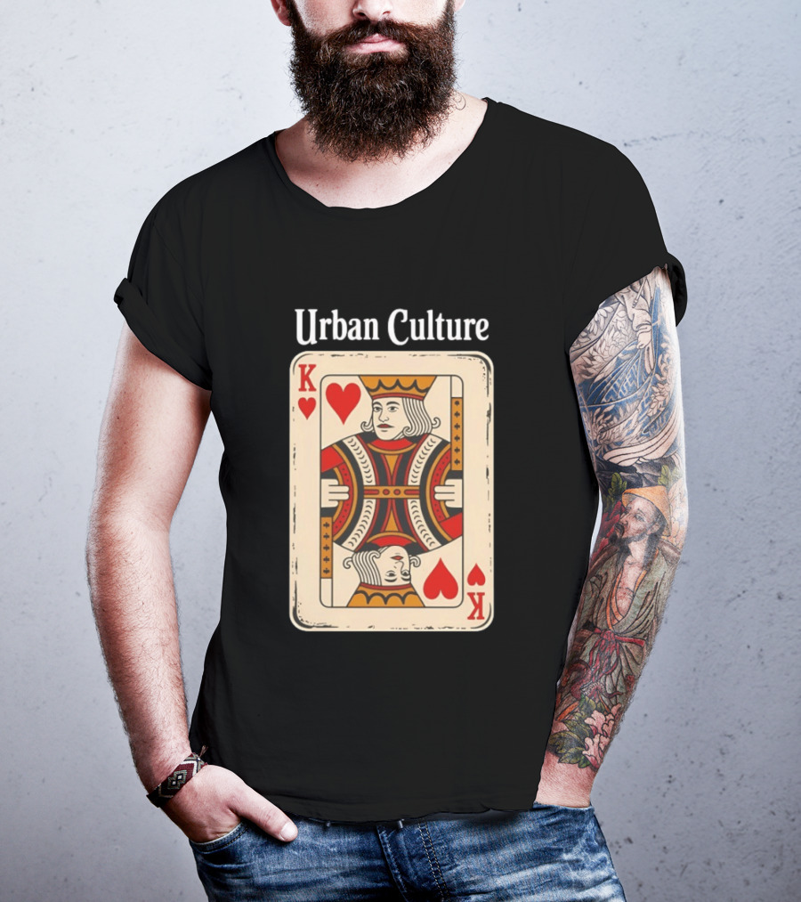 Urban Culture King Of Hearts Card T-Shirt